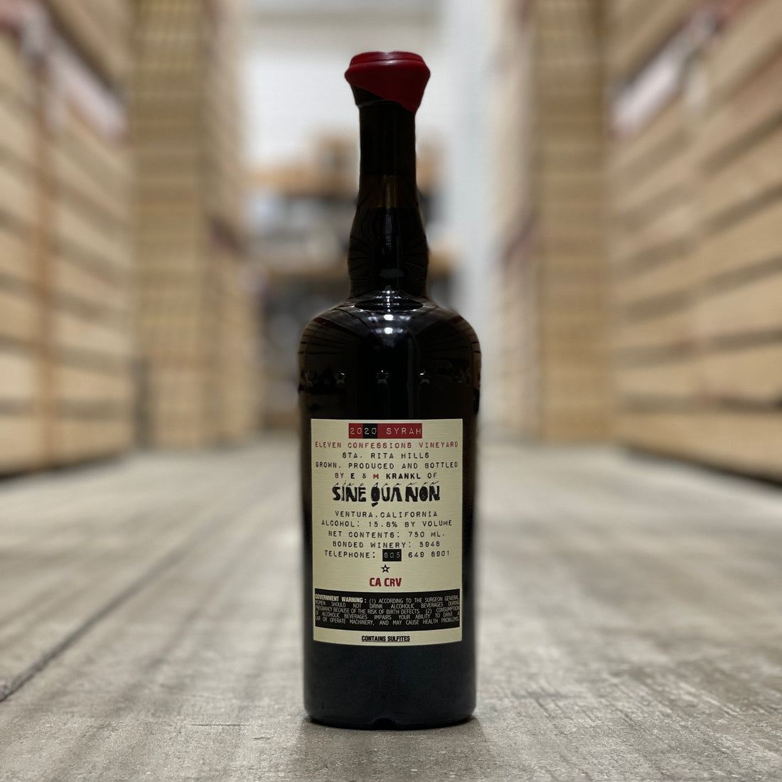 Sine Qua Non Eleven Confessions Vineyard Syrah, Sta Rita Hills, USA 2020